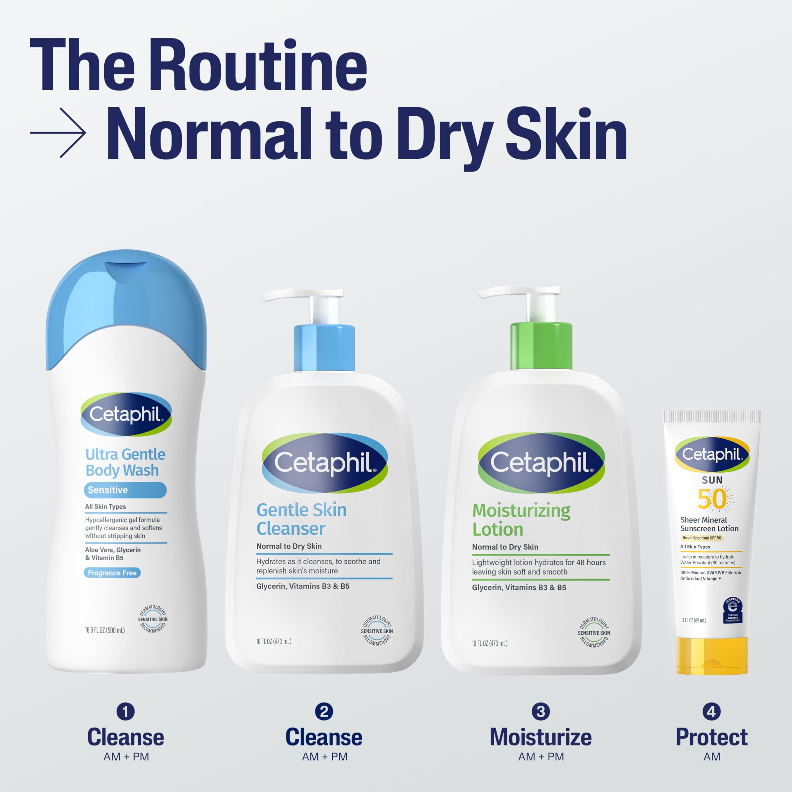 Limpiador Cetaphil con hidratación durante la limpieza