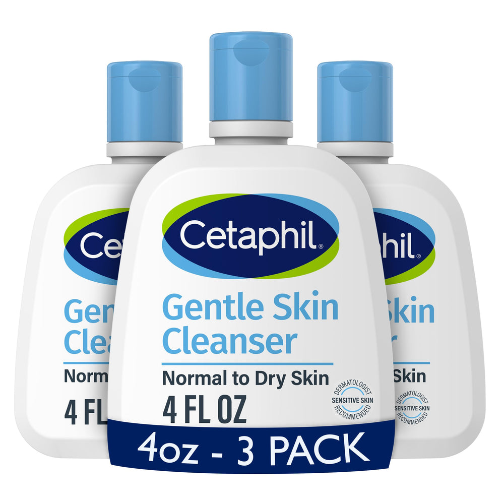 Cetaphil limpiador suave para piel sensible, textura cremosa que cuida la hidratación diaria.