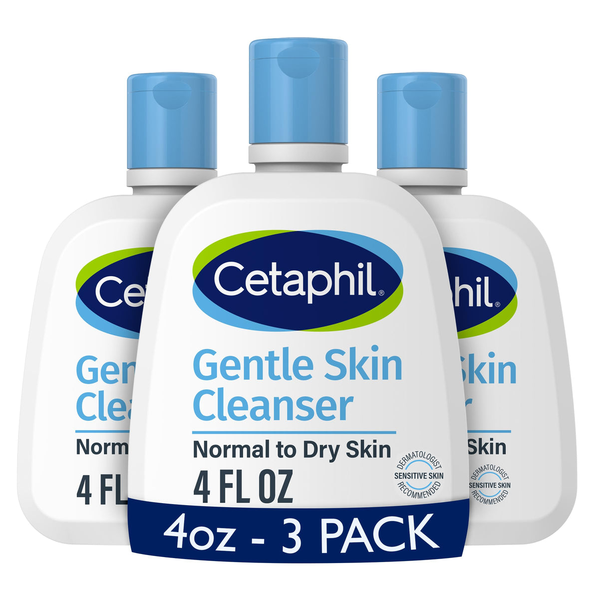 Cetaphil limpiador suave para piel sensible, textura cremosa que cuida la hidratación diaria.