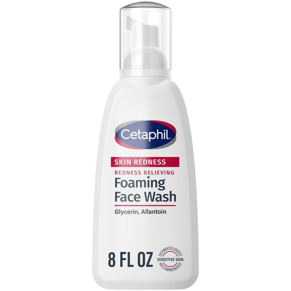 Cetaphil: limpieza suave con espuma para piel sensible y rojez.