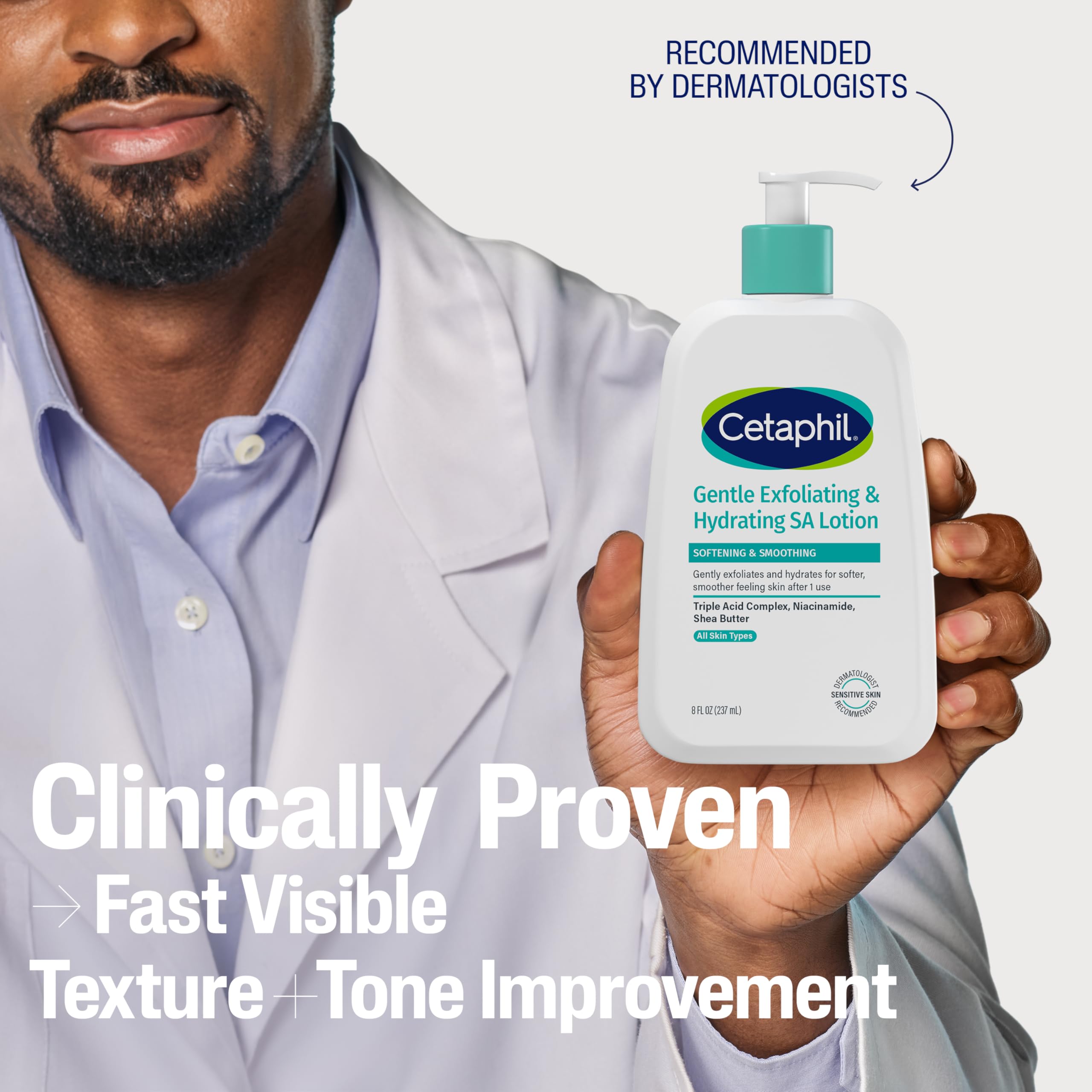 Cetaphil ofrece hidratación 48 horas tras la exfoliación.