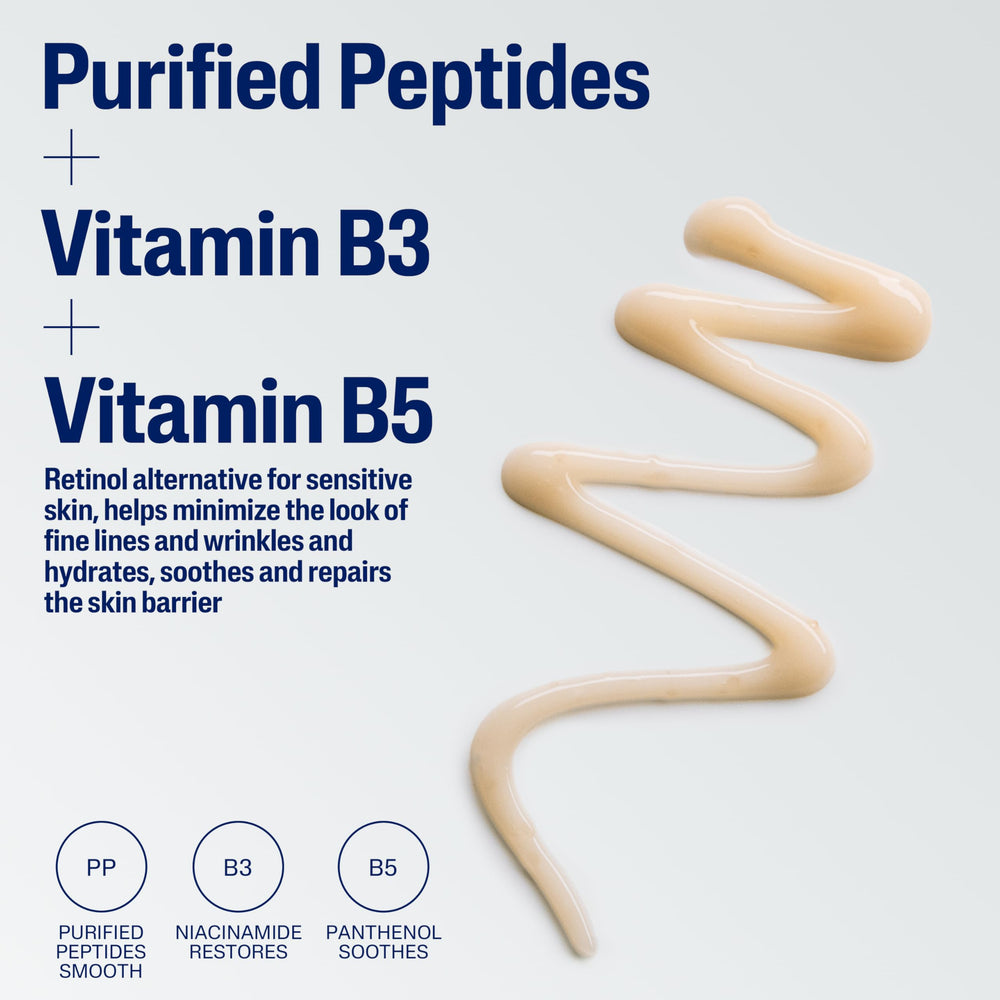 Peptidos purificados como alternativa suave al retinol en Cetaphil.
