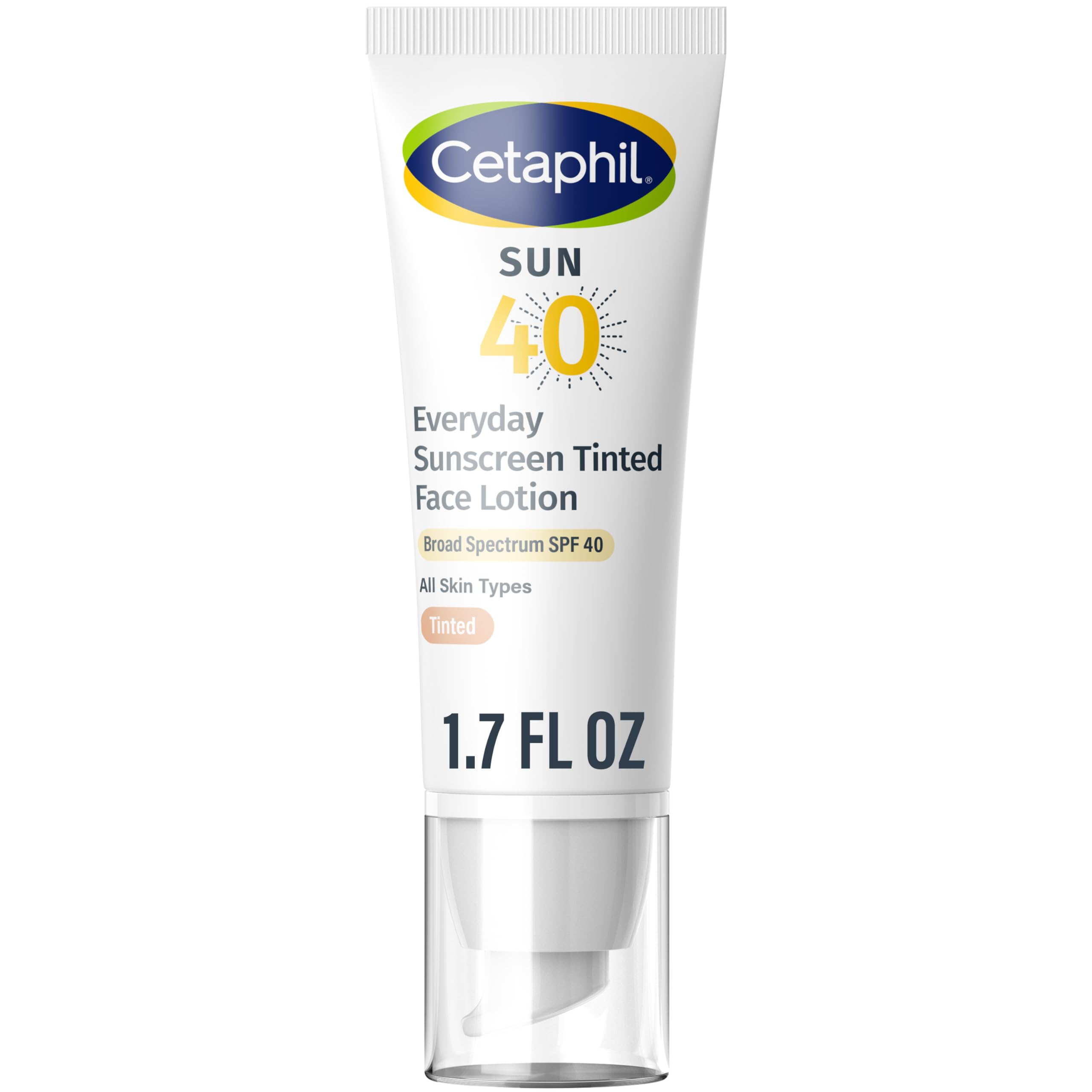 Cetaphil protección solar tintada para el rostro, bote visible, ayuda al uso diario con tono natural.