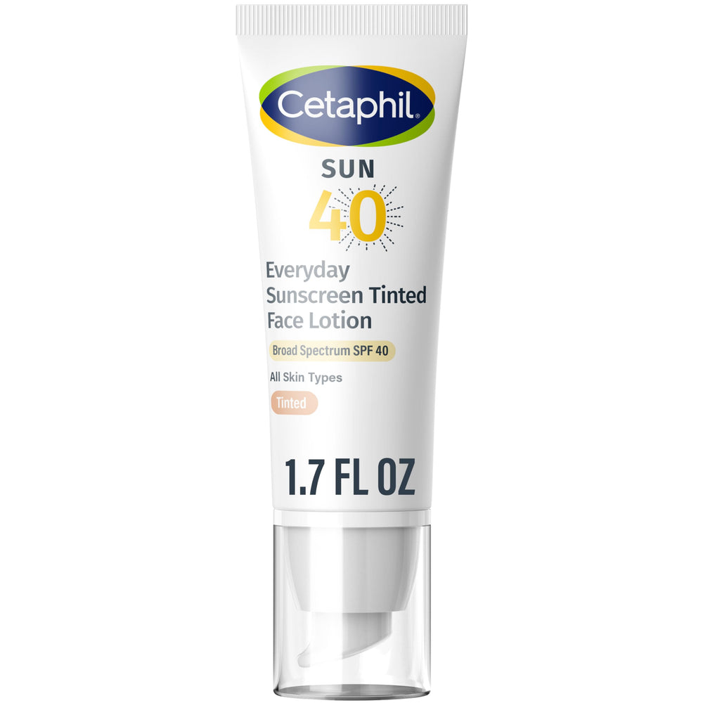 Cetaphil protección solar tintada para el rostro, bote visible, ayuda al uso diario con tono natural.