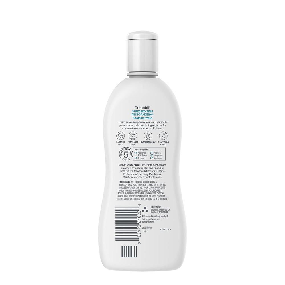 NEA endorsement infographic for Cetaphil RESTORADERM Soothing Wash
