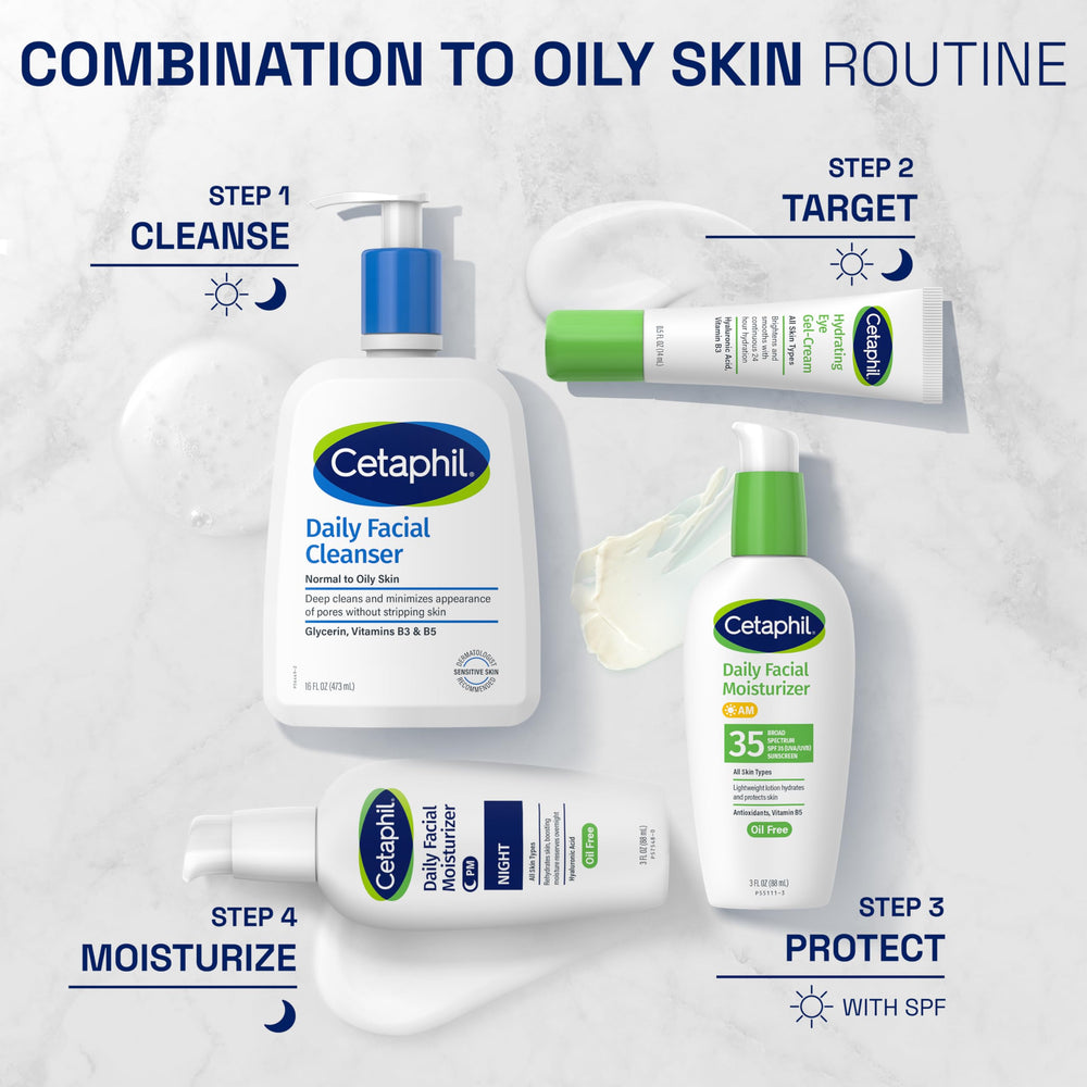 Cetaphil en rutina nocturna, complemento ideal para piel descansada.