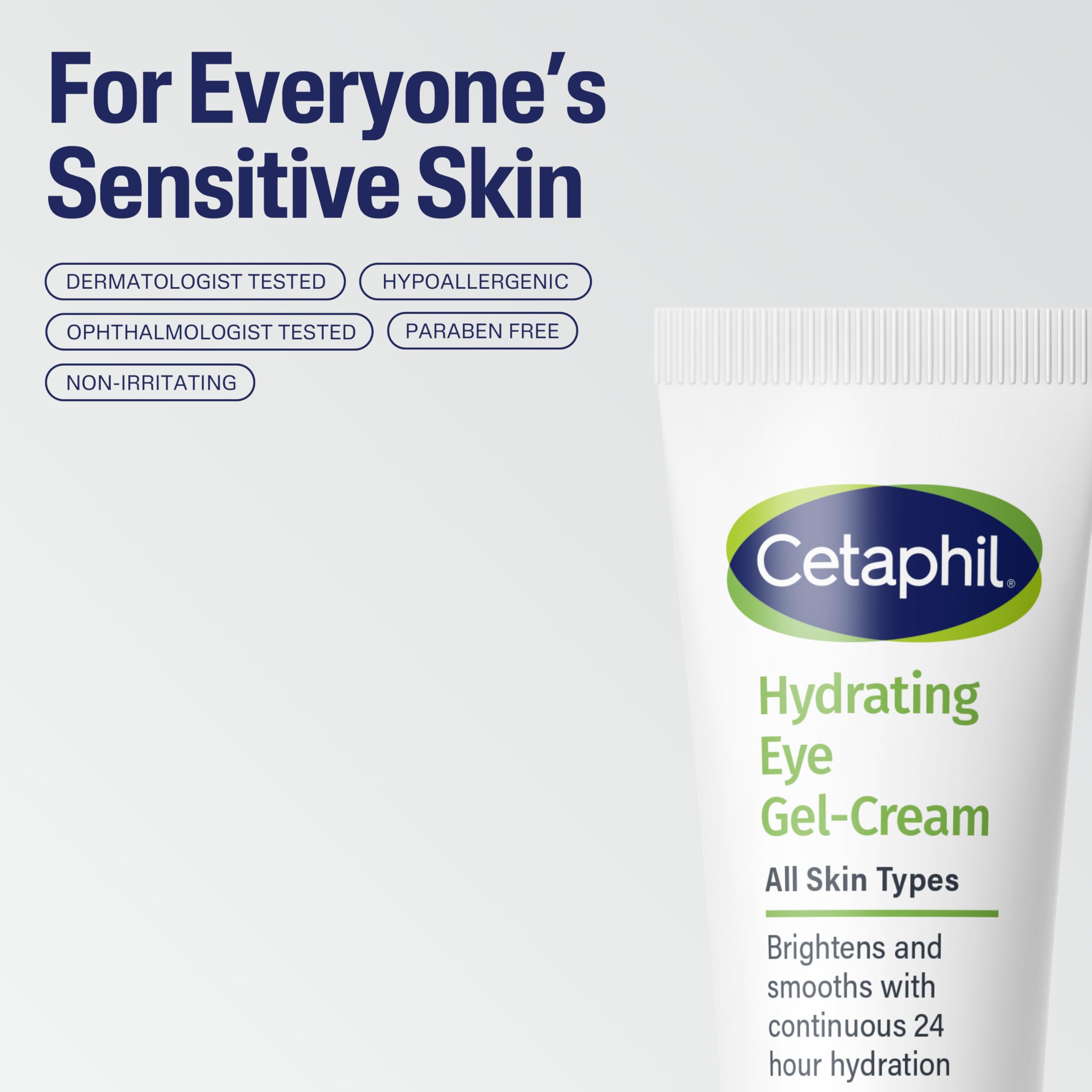 Cetaphil Sensitive-skin formula visual emphasizing gentle, irritation-free use