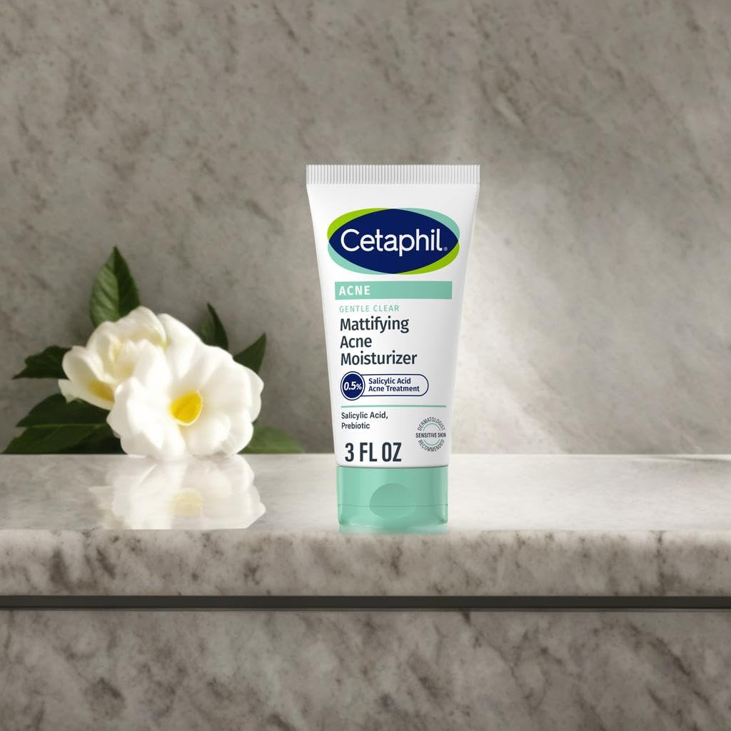 Producto sin fragancia, no comedogénico para piel sensible de Cetaphil.