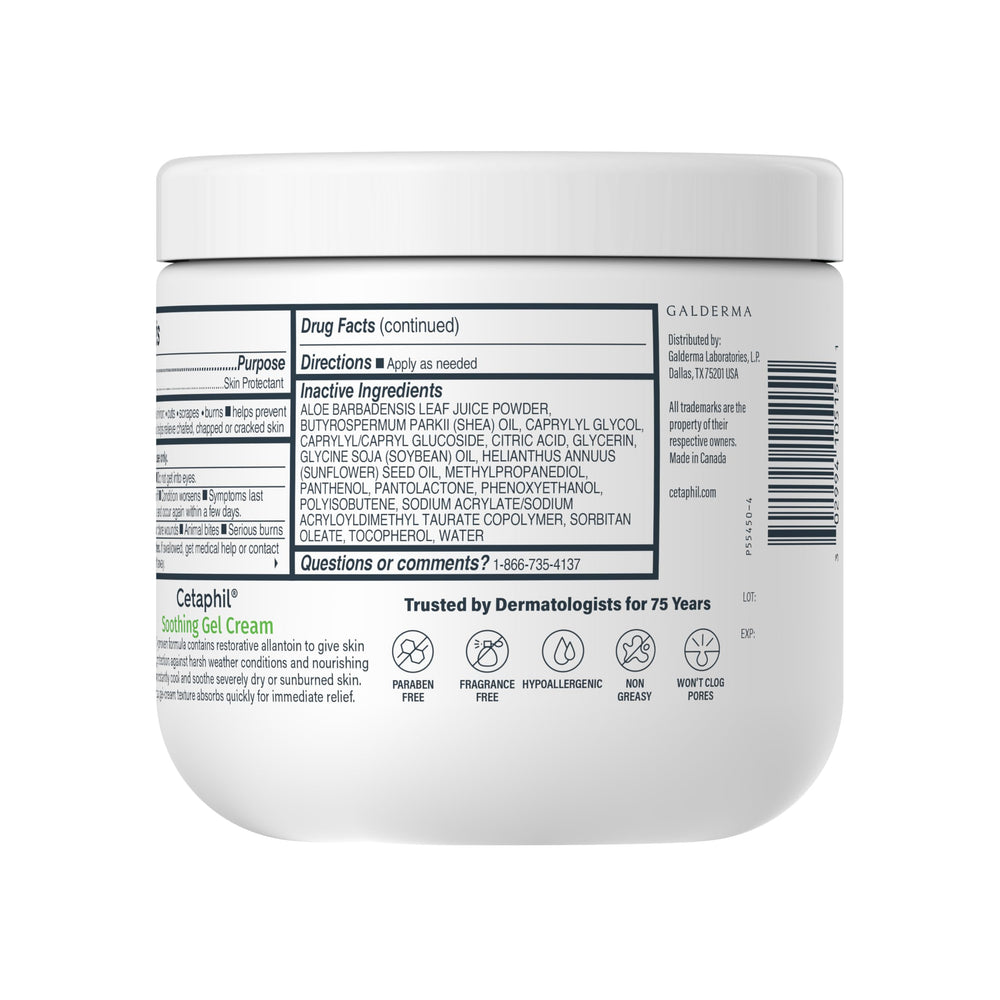 Dispensing cream from pump on Cetaphil Aloe Gel-Cream bottle for easy use.