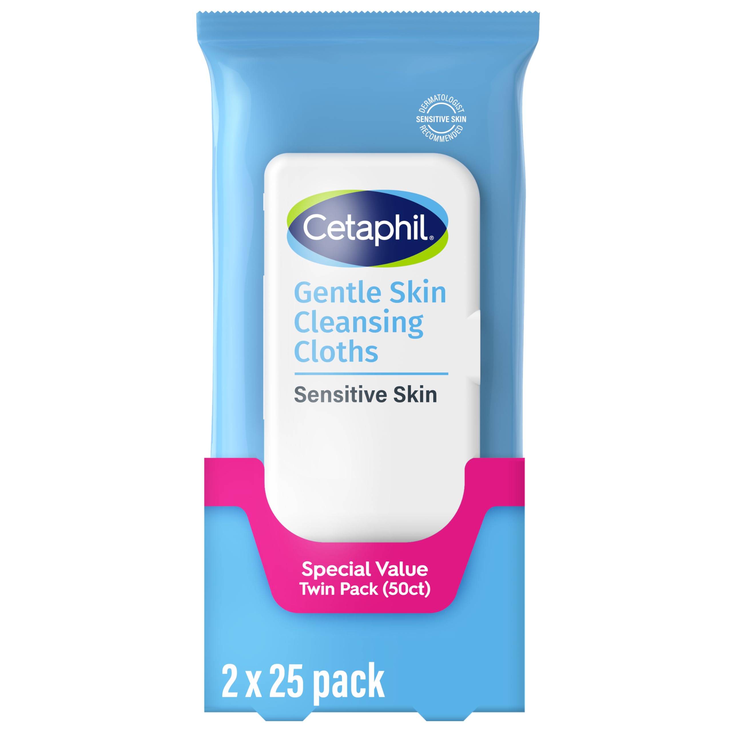 Cetaphil: toallitas faciales y corporales con empaque doble para viajar