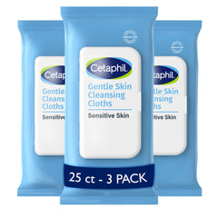 Cetaphil toallitas húmedas faciales y corporales pack3 empaque para uso diario