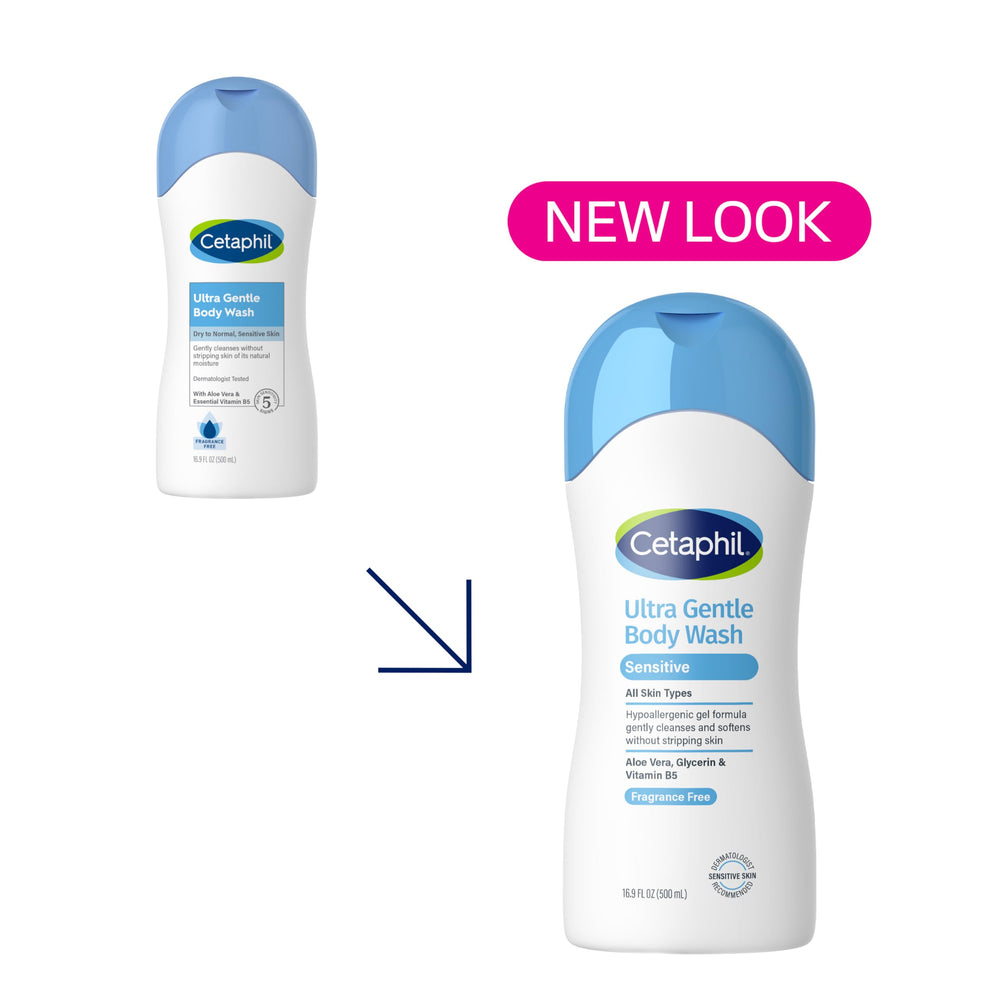Fórmula con B5 de Cetaphil Ultra Gentle para mantener la humedad durante la ducha.
