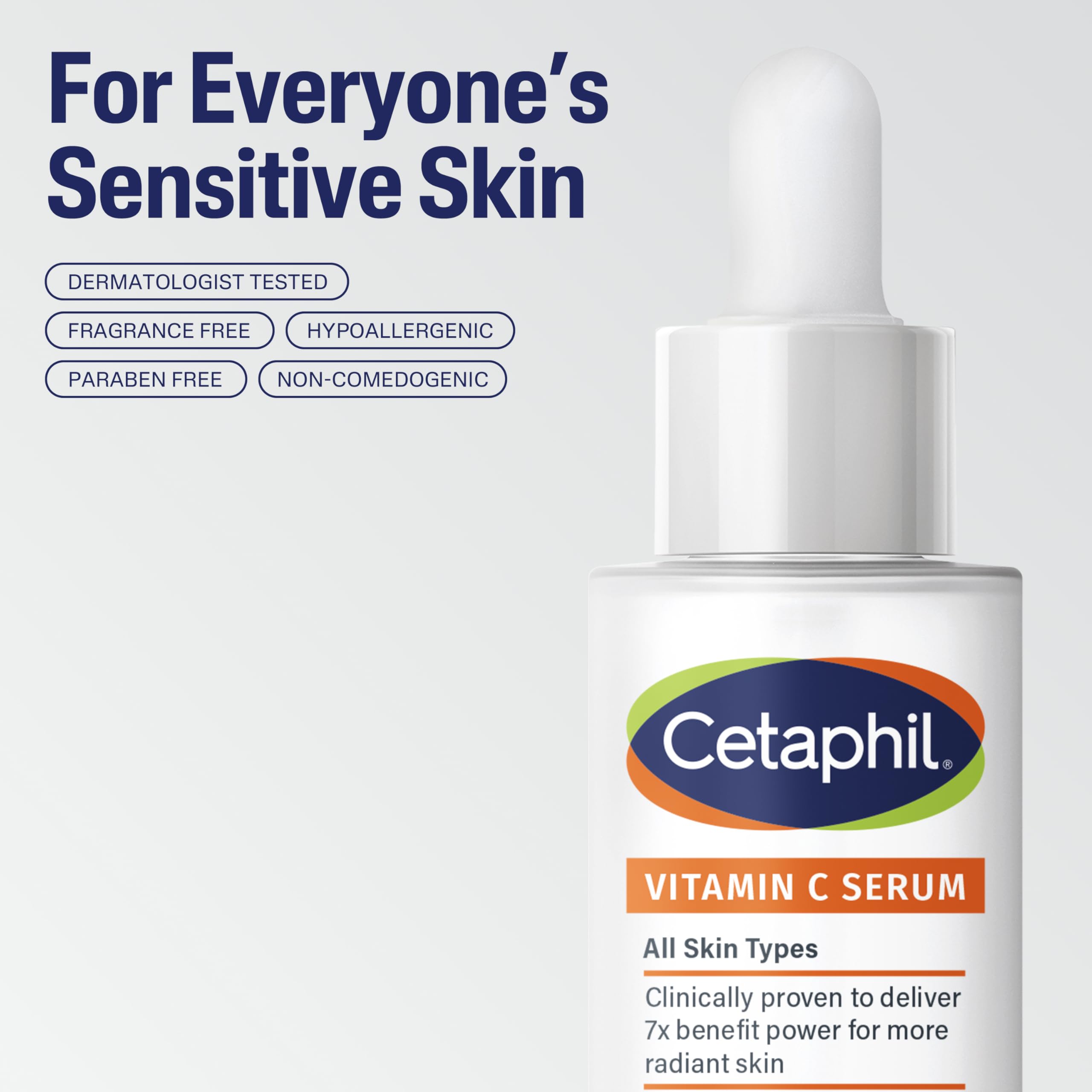 Cetaphil Vitamin C Serum close-up texture, smooth and non-greasy.