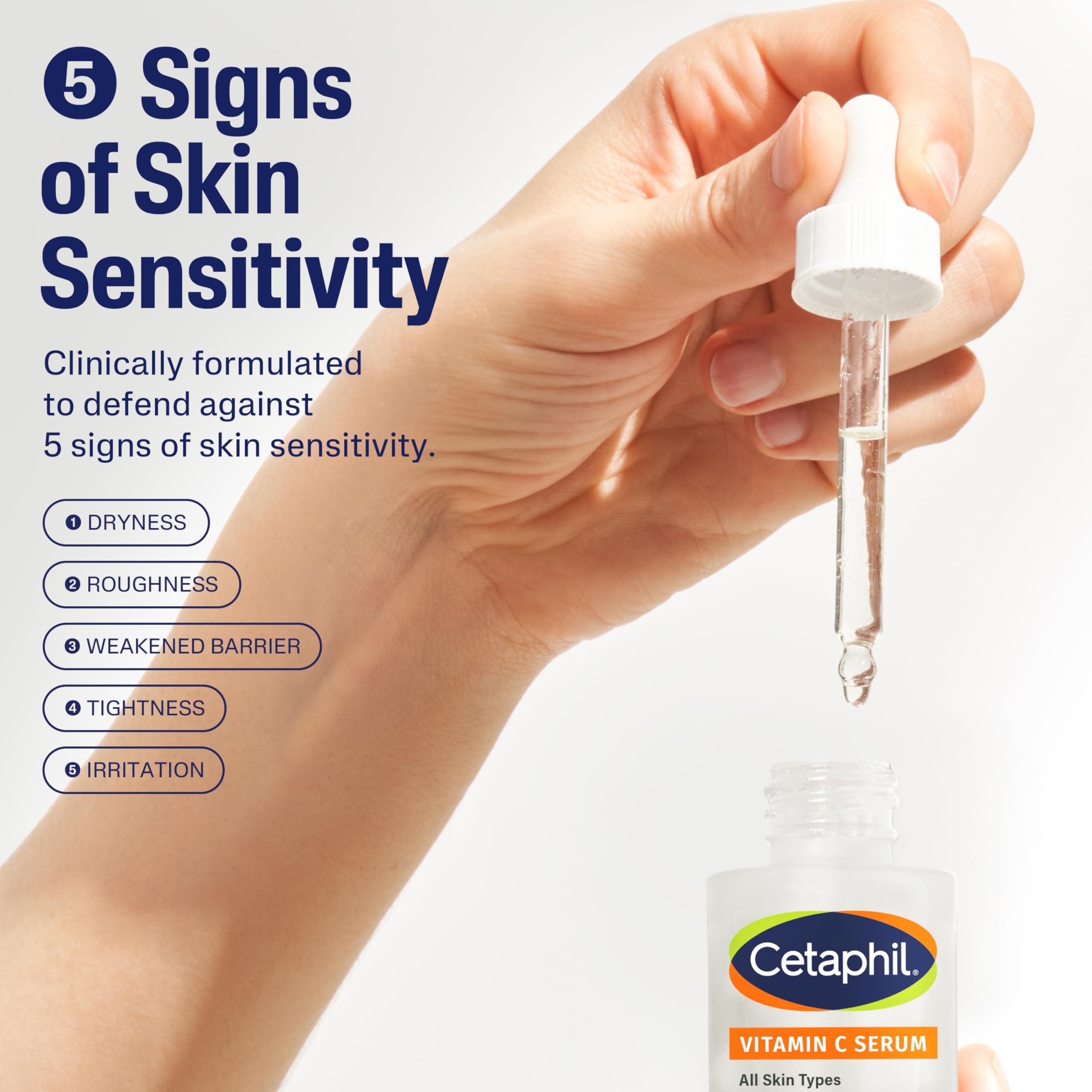 Cetaphil Vitamin C Serum morning routine with sunscreen.