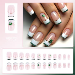 CEWEWP diseño francés blanco-verde-dorado para un look festivo y elegante.