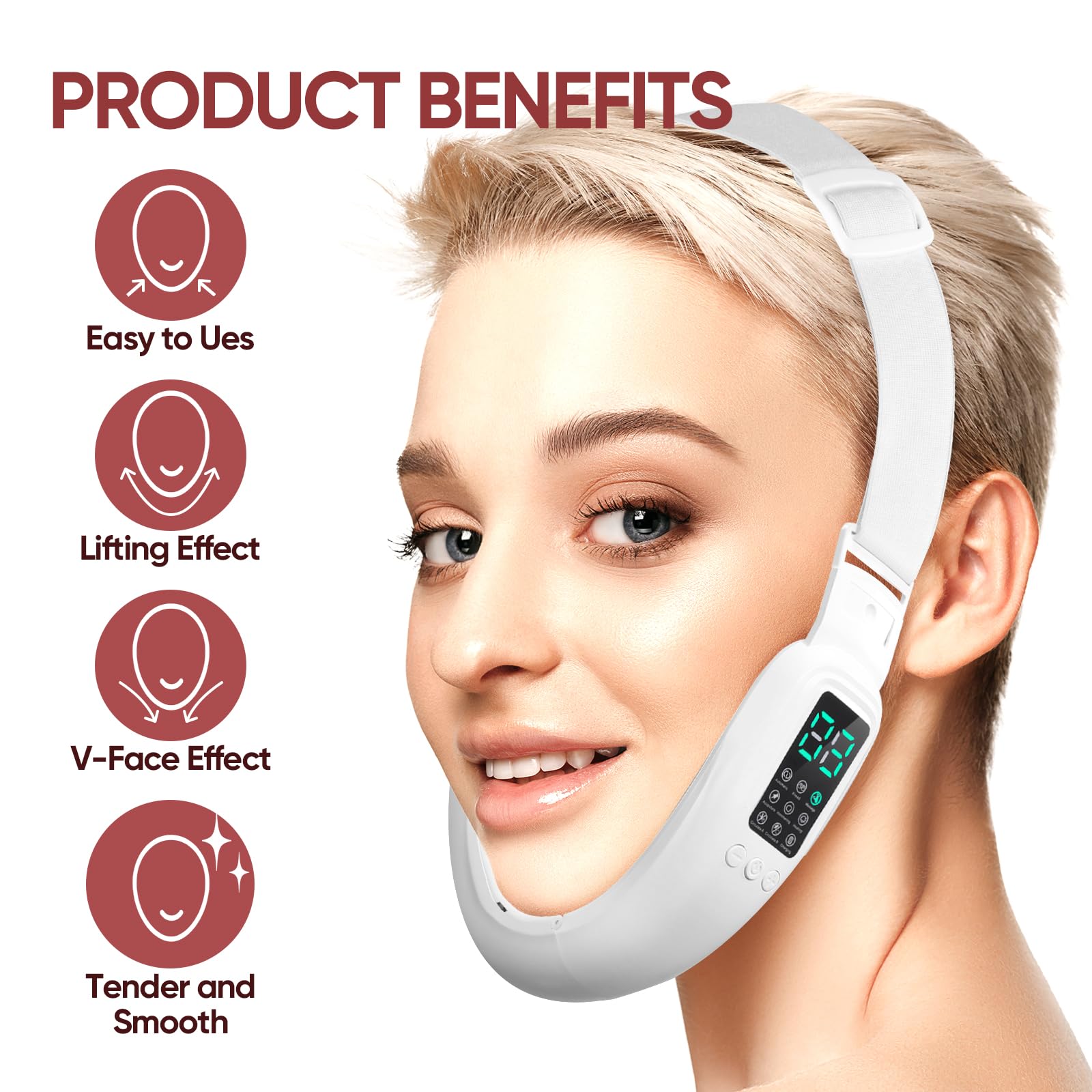 Ceymodir Intelligent V-Face device side view showing lightweight wear.