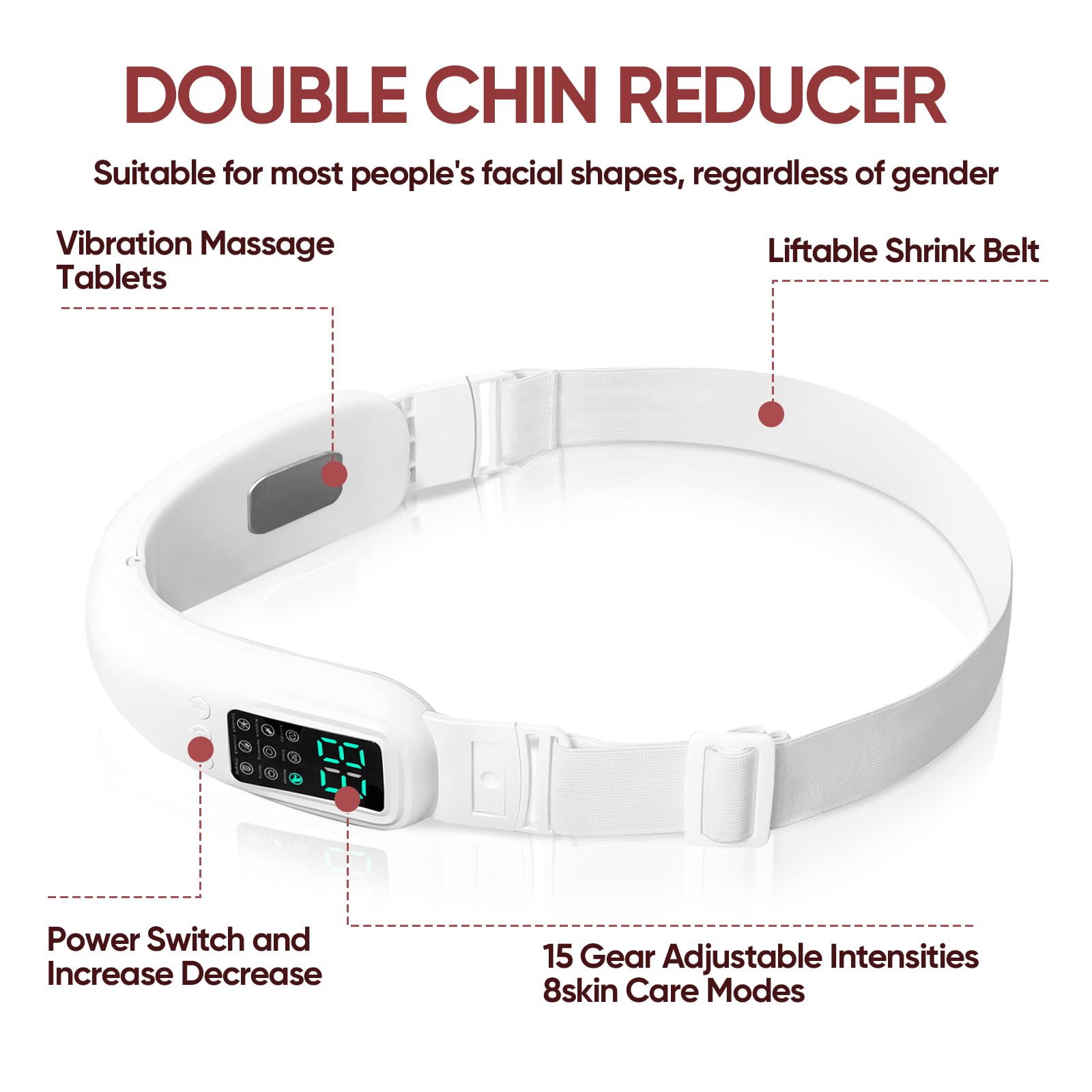 Ceymodir V-Face device strap adjustment feature ensures a secure fit.