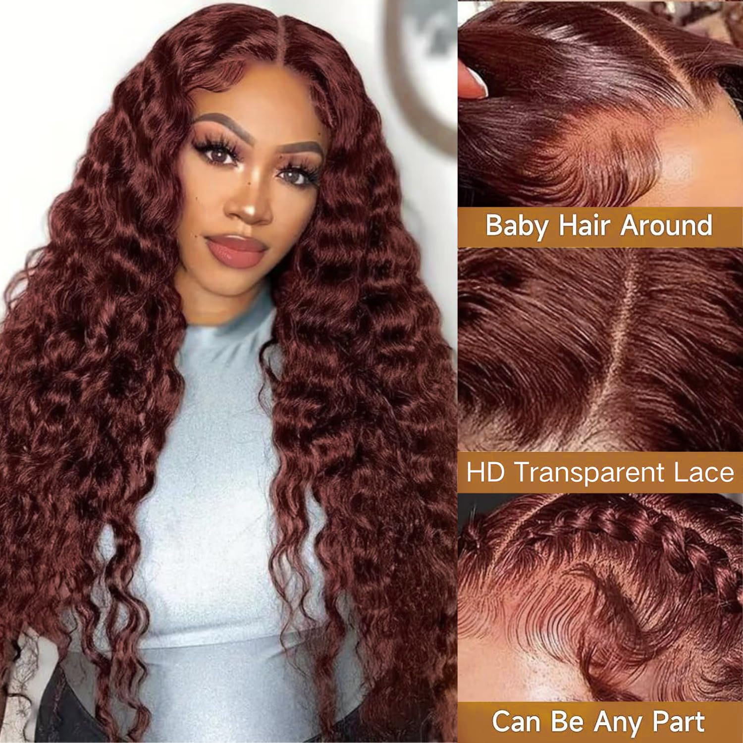 Cfaimity 180 density virgin Brazilian hair wig showing full, natural movement.