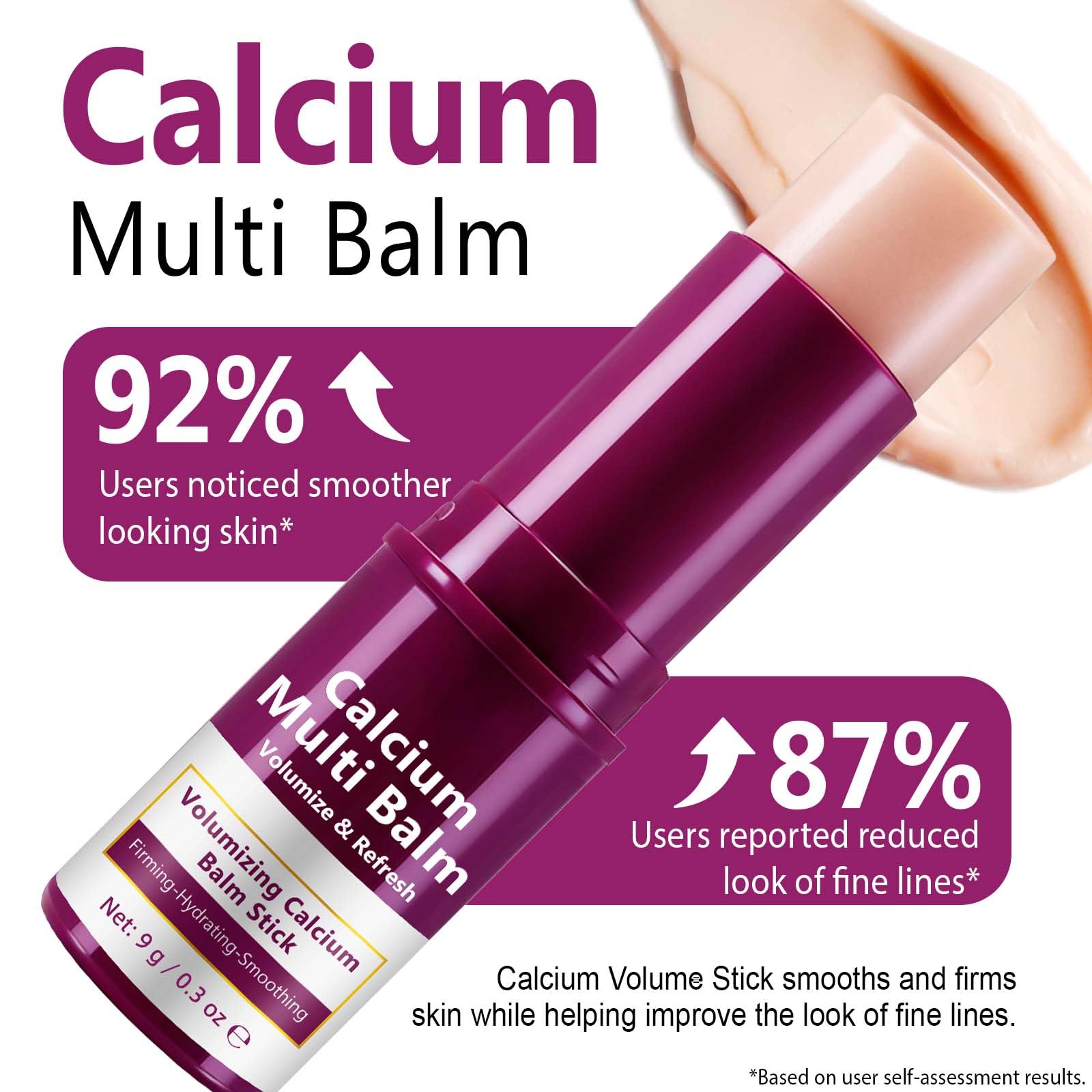 CFXYHNOX Calcium Multi Balm Stick being applied, quick-absorbing hydration