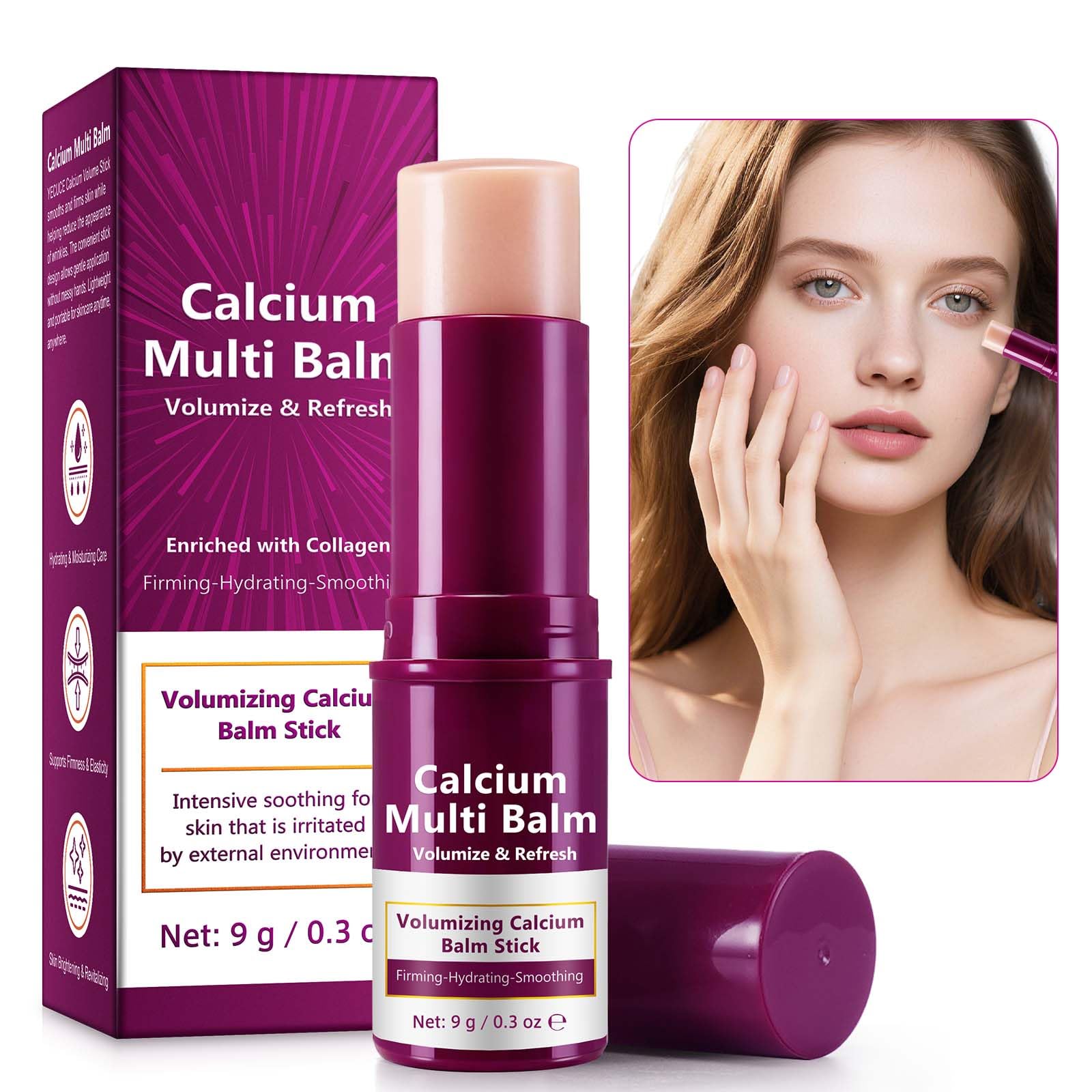 CFXYHNOX Calcium Multi Balm Stick packaging, compact and travel-ready for on-the-go hydration