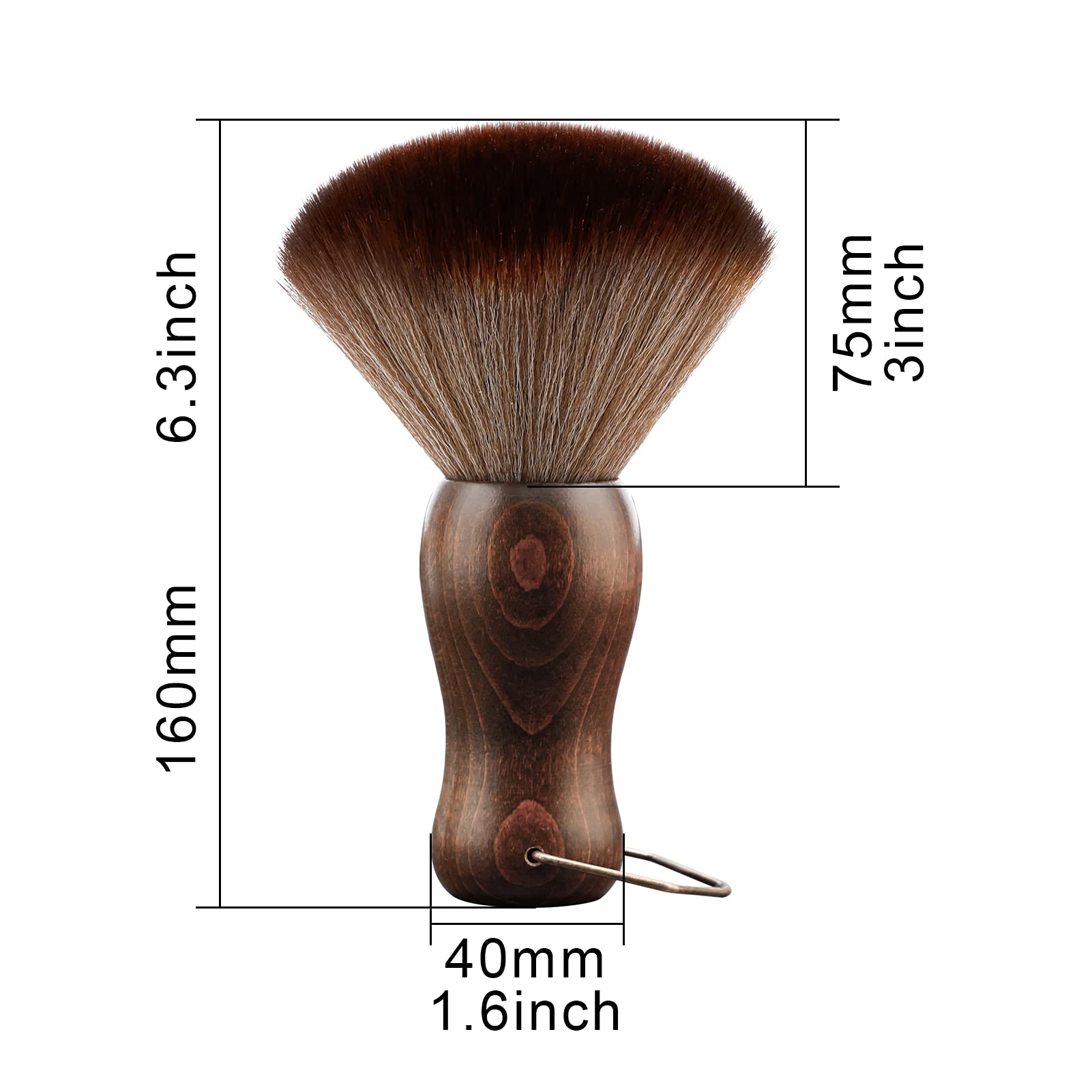 CGBARBER neck duster with stand-up base saving space on the counter