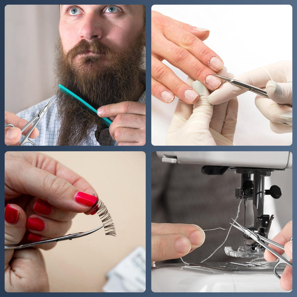 CGBE compact grooming scissors stored neatly in a kit