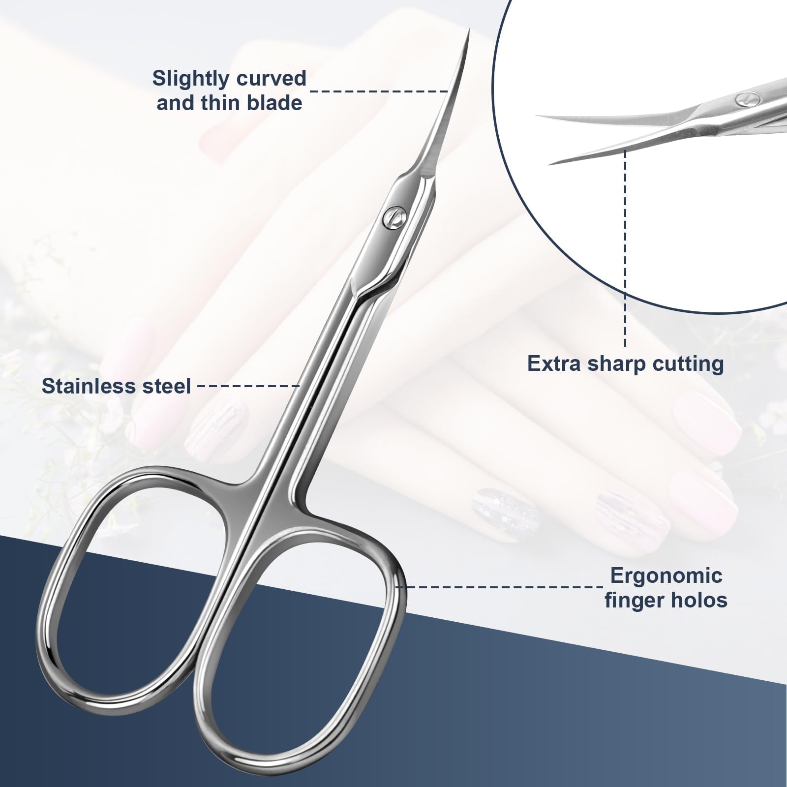 CGBE surgical-grade stainless steel cuticle nippers for durable, smooth trims