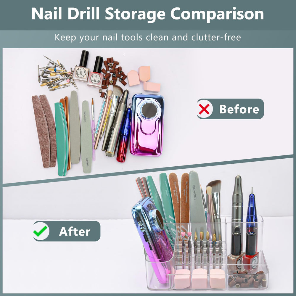 CGBE side-view reveals the 7-compartment nail tool layout.