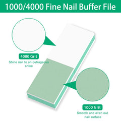 CGBE two-step shine with 1000/4000 grit for high-gloss natural nails.