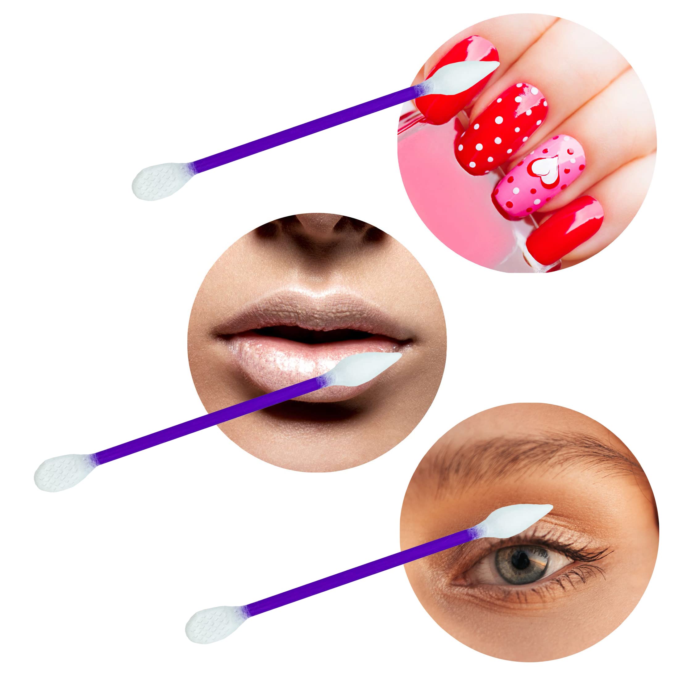 CGR cotton swabs with flat tip ideal for lip art detailing.
