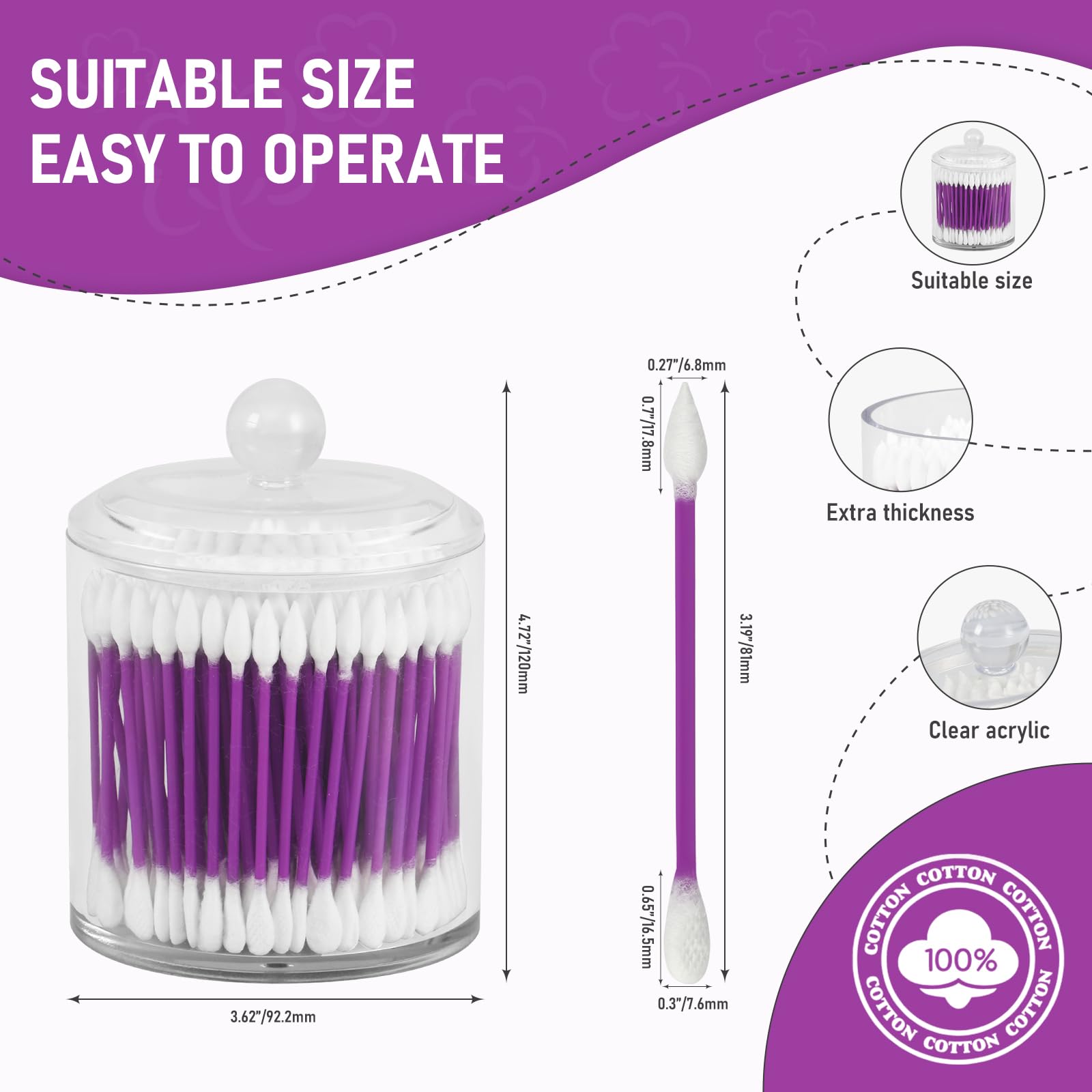 CGR close-up of cotton swabs in use for makeup tasks.