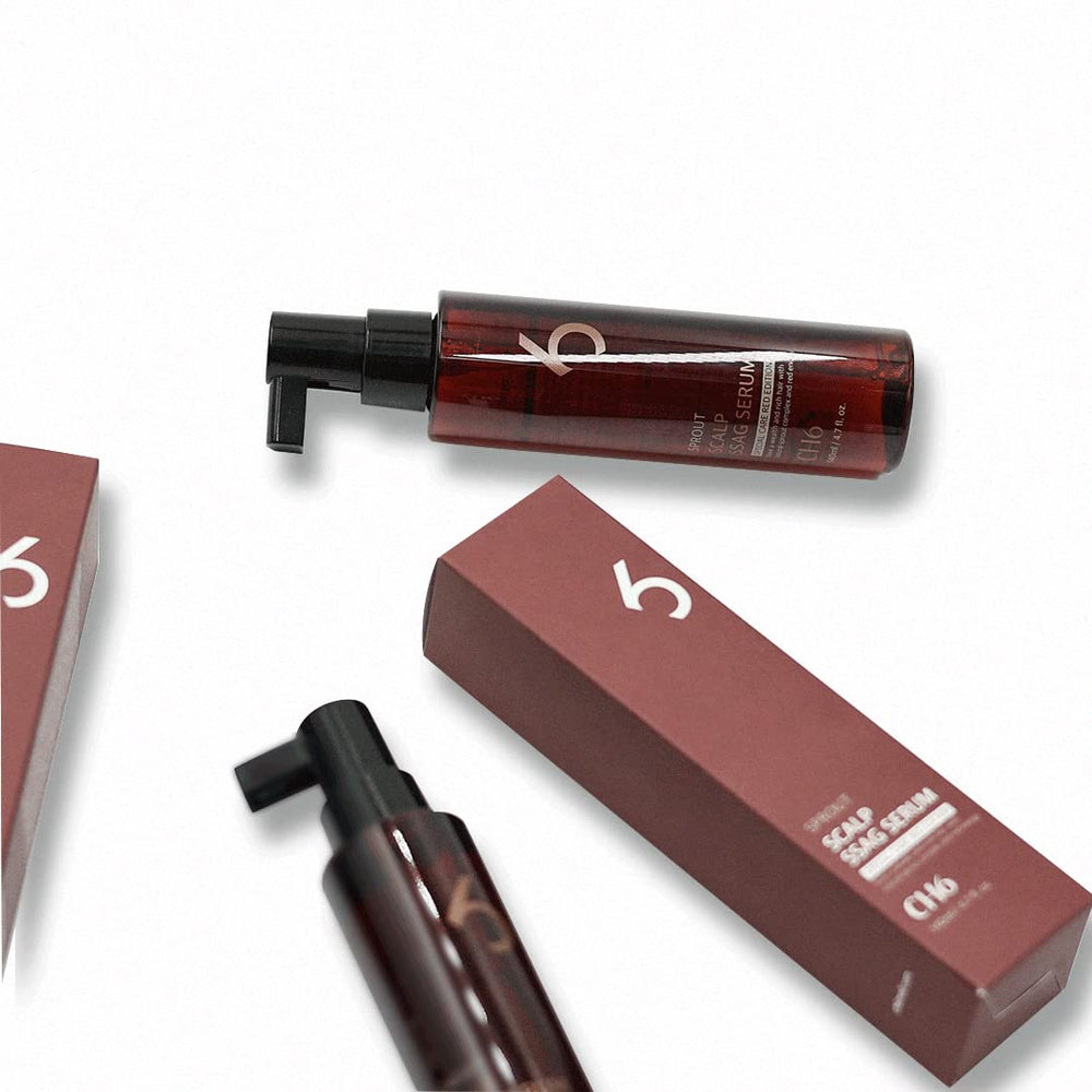 CH6 Scalp Serum Red Edition dropper releases a lightweight, non-sticky serum