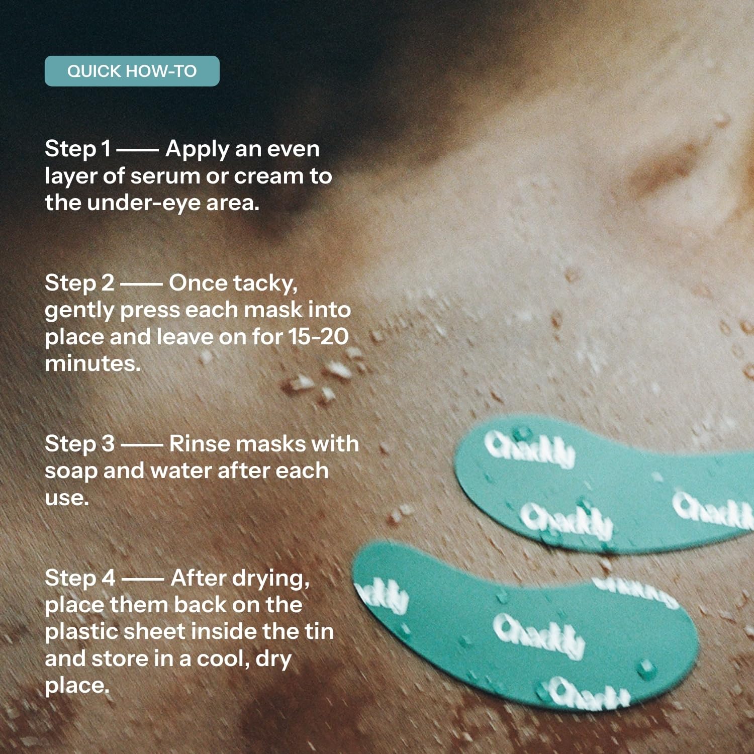Chaddy Eye Mask stays in place during reading or typing.
