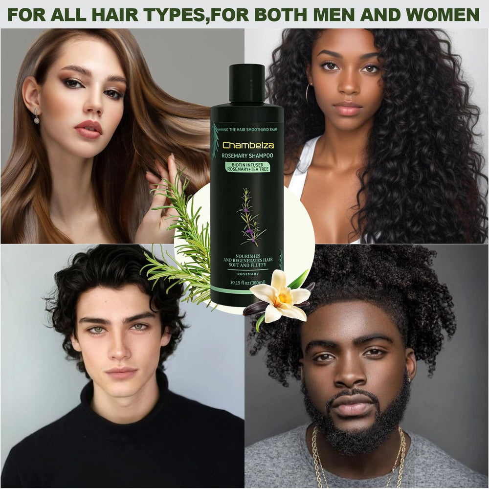 Chambelza Rosemary Shampoo unisex formula is suitable for daily use by all.