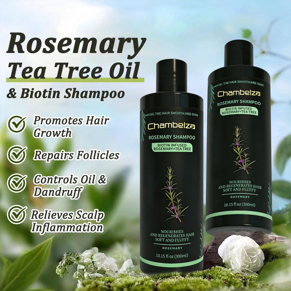 Chambelza Rosemary Shampoo lather shows rich foam for thorough scalp cleansing.