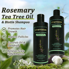 Chambelza Rosemary Shampoo lather shows rich foam for thorough scalp cleansing.