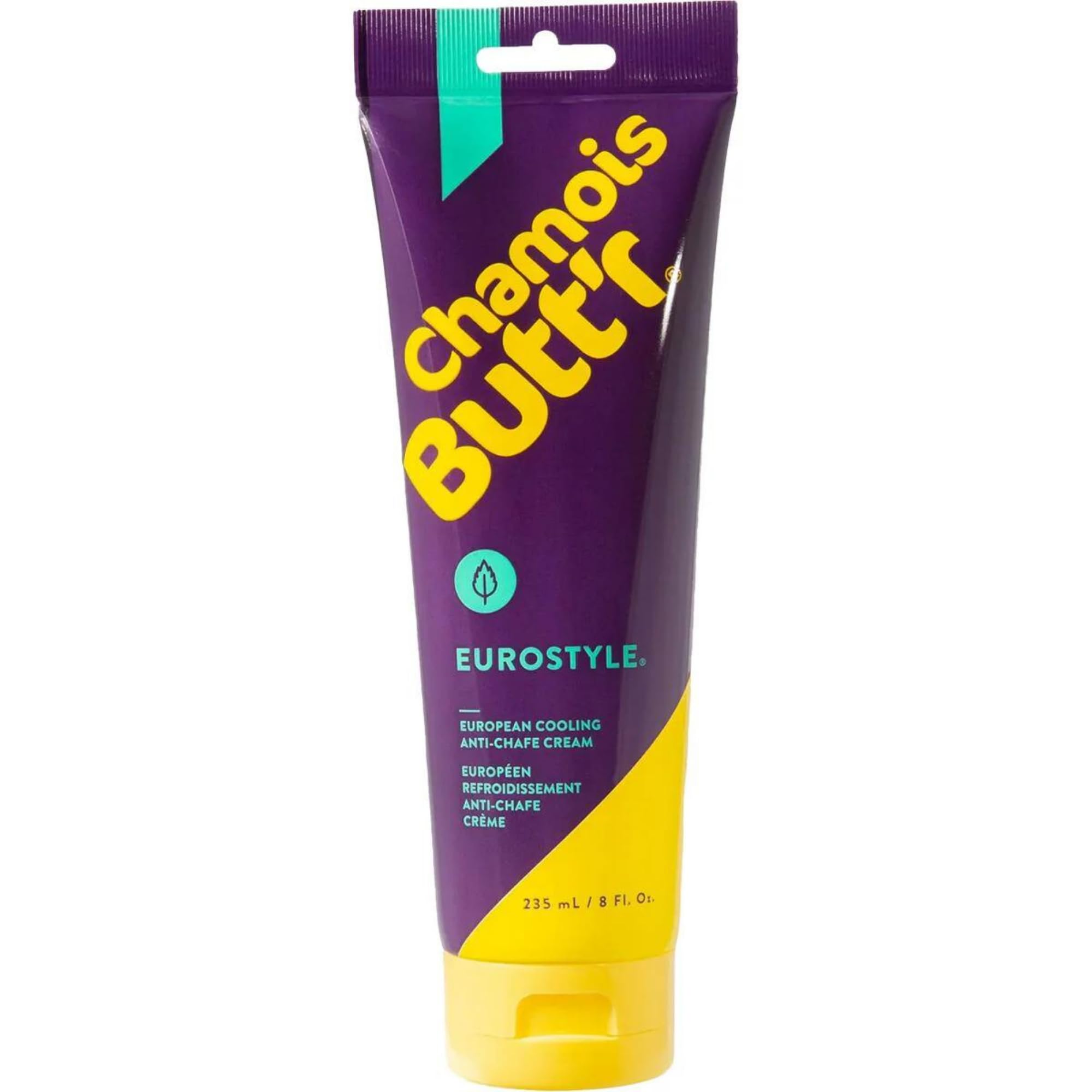 Chamois Butt'r Eurostyle crema antirozaduras en tubo de 8 onzas para comodidad al pedalear.