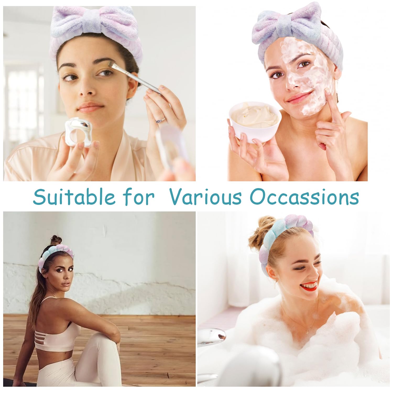 Chanaco accesorio para cabello durante ducha y lavado facial.