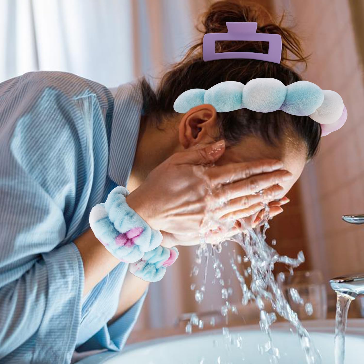 Chanaco diadema para yoga y rutina diaria de cuidado.