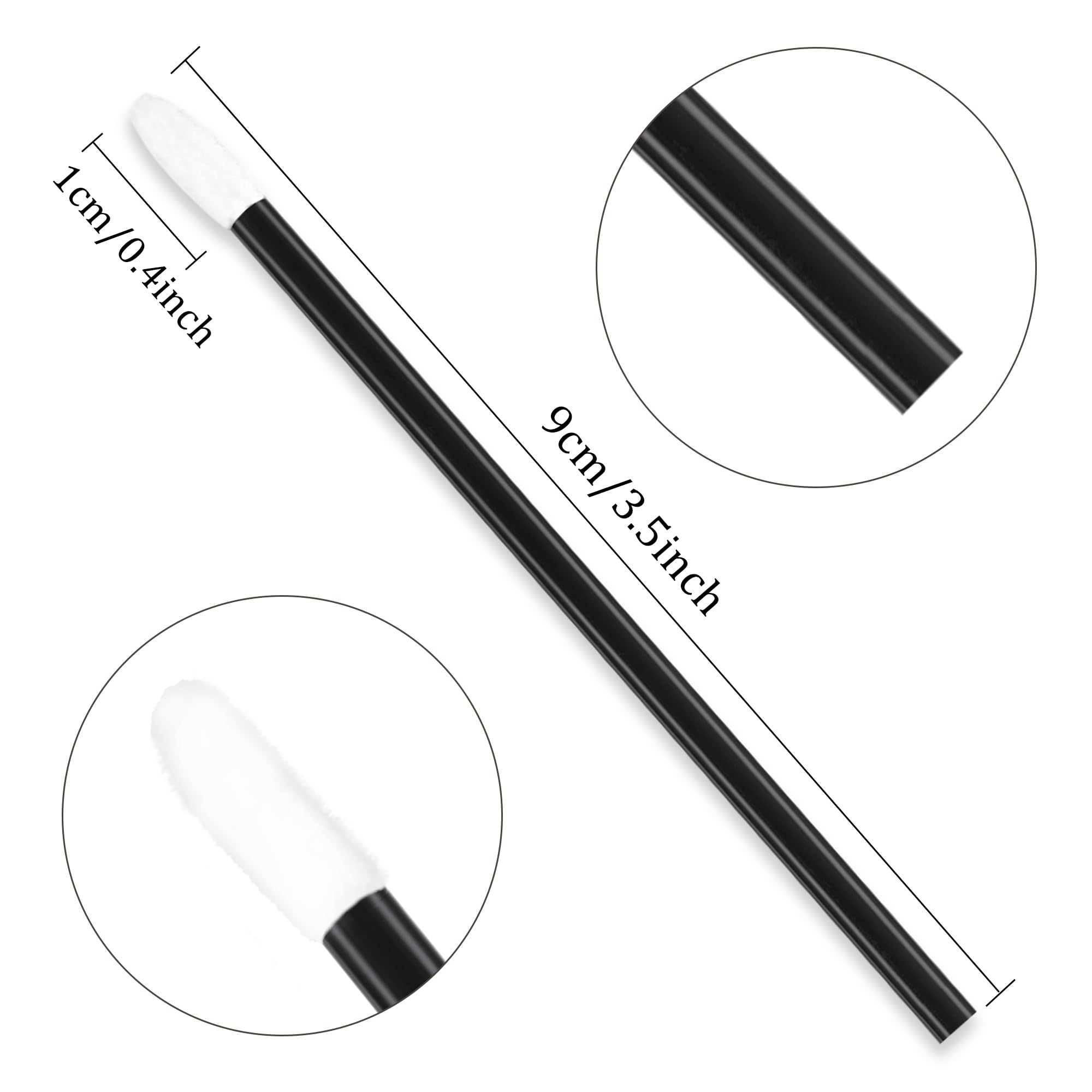 Soft flocking brush with no shedding for smooth lipstick results