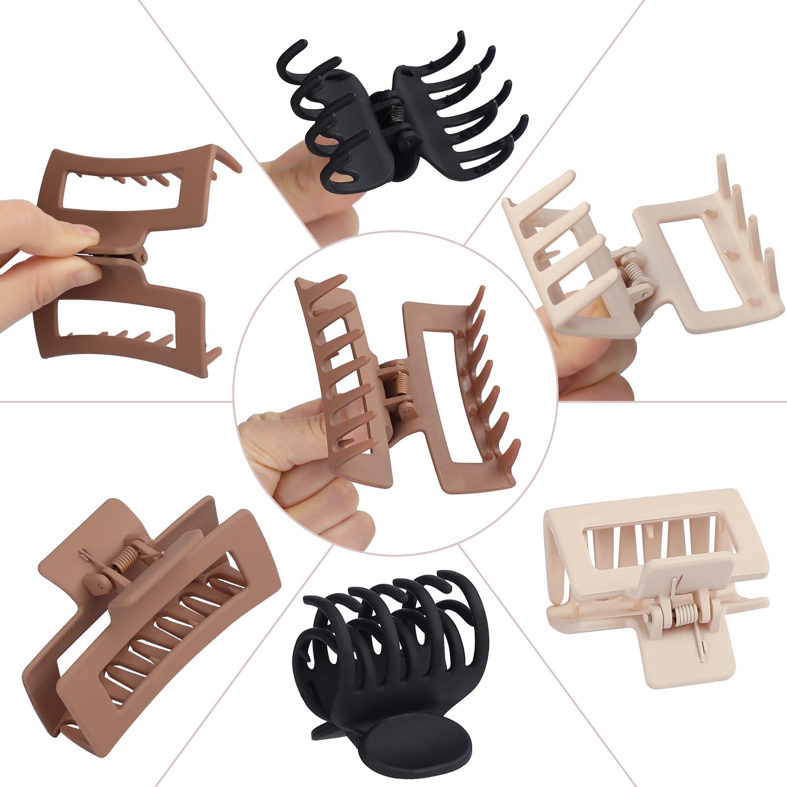 CHANDAT brown square medium clip ideal for updos.