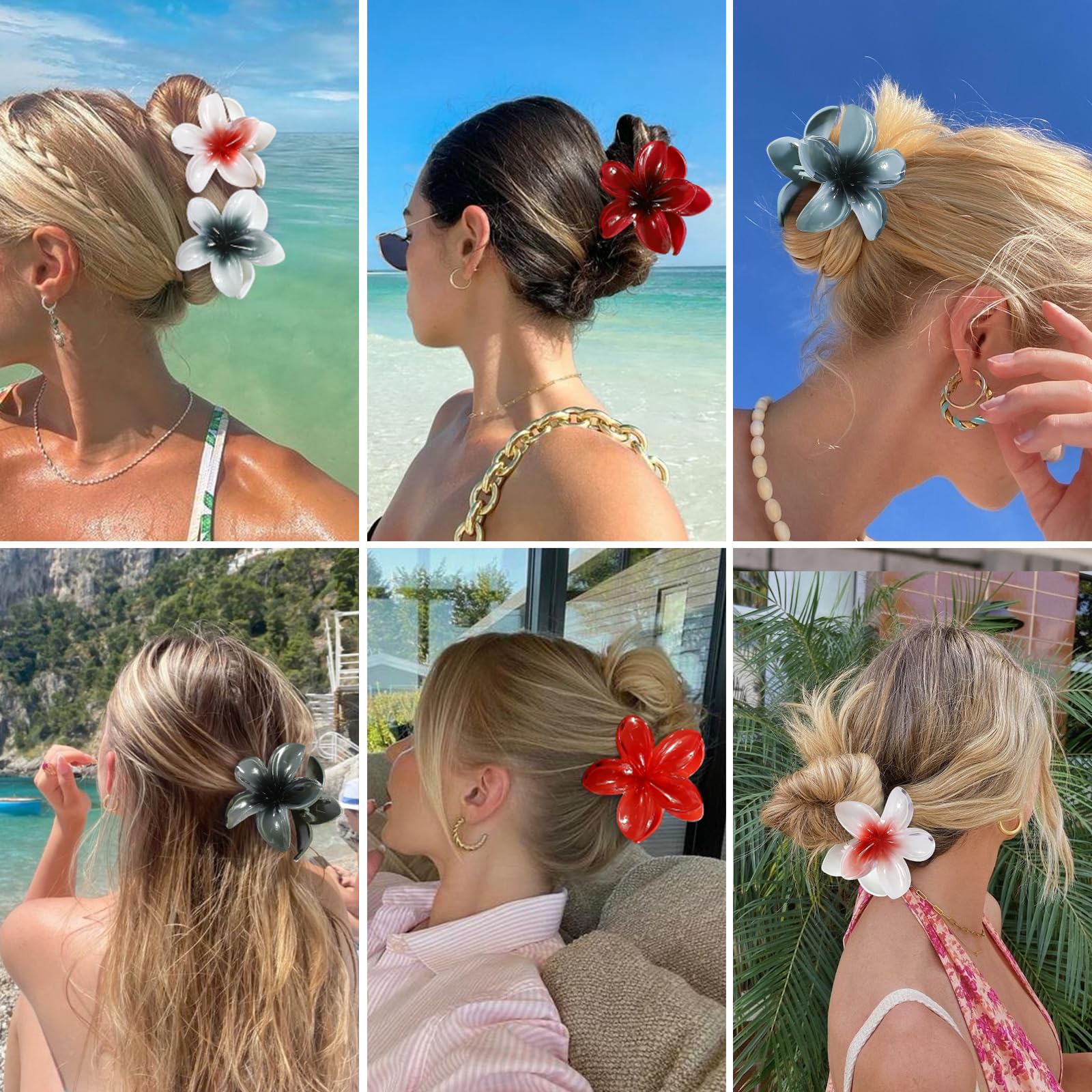 CHANDAT Clips florales Hawaii 06 regalo perfecto para mujeres