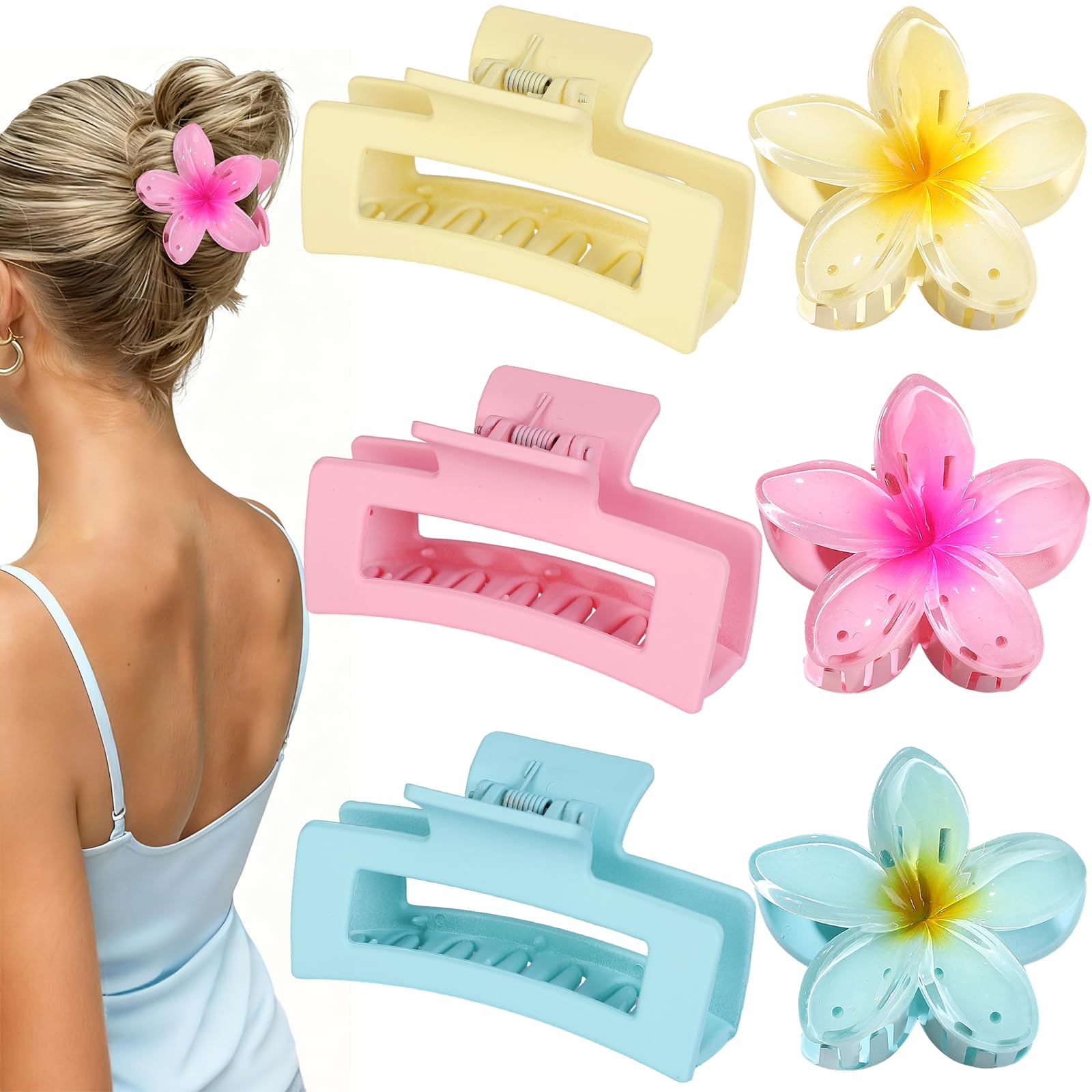 CHANDAT pink hibiscus flower clip for daily styling and feminine touch