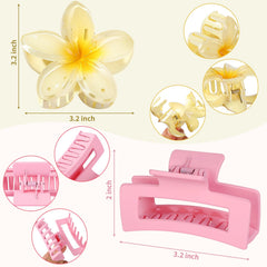 CHANDAT baby pink rectangle clip adds color with secure hold