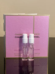 CHANEL Chance Eau Tendre vial close-up conveys light, floral trail with jasmine and musk