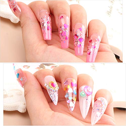 CHANGAR arte de uñas con corazones, aplicación fácil y diseño personalizado.
