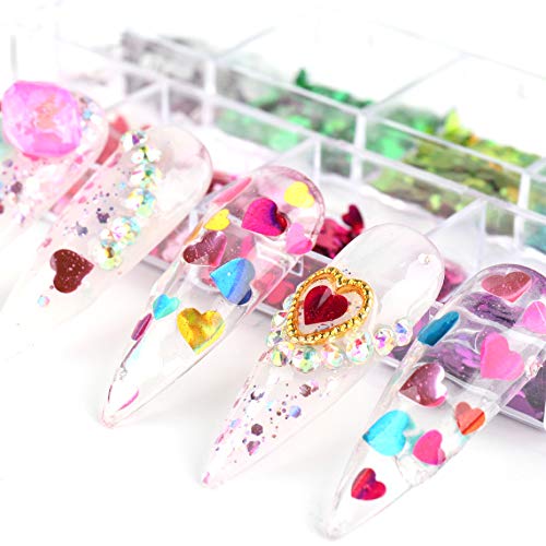 CHANGAR pegatinas de corazones para uñas, ideal para San Valentín.