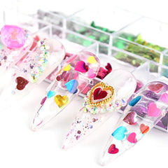 CHANGAR pegatinas de corazones para uñas, ideal para San Valentín.