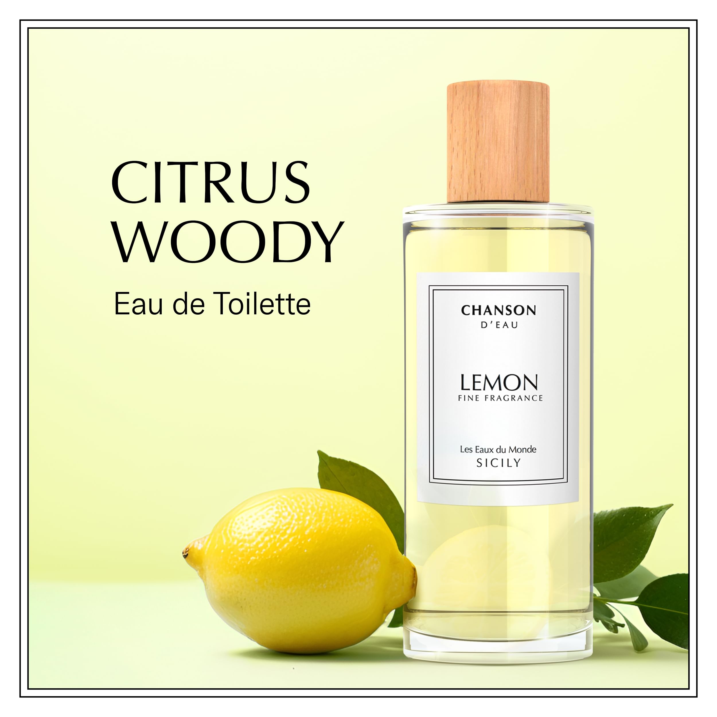 Chanson d'Eau Lemon travel-size box highlights portable fragrance for on-the-go.