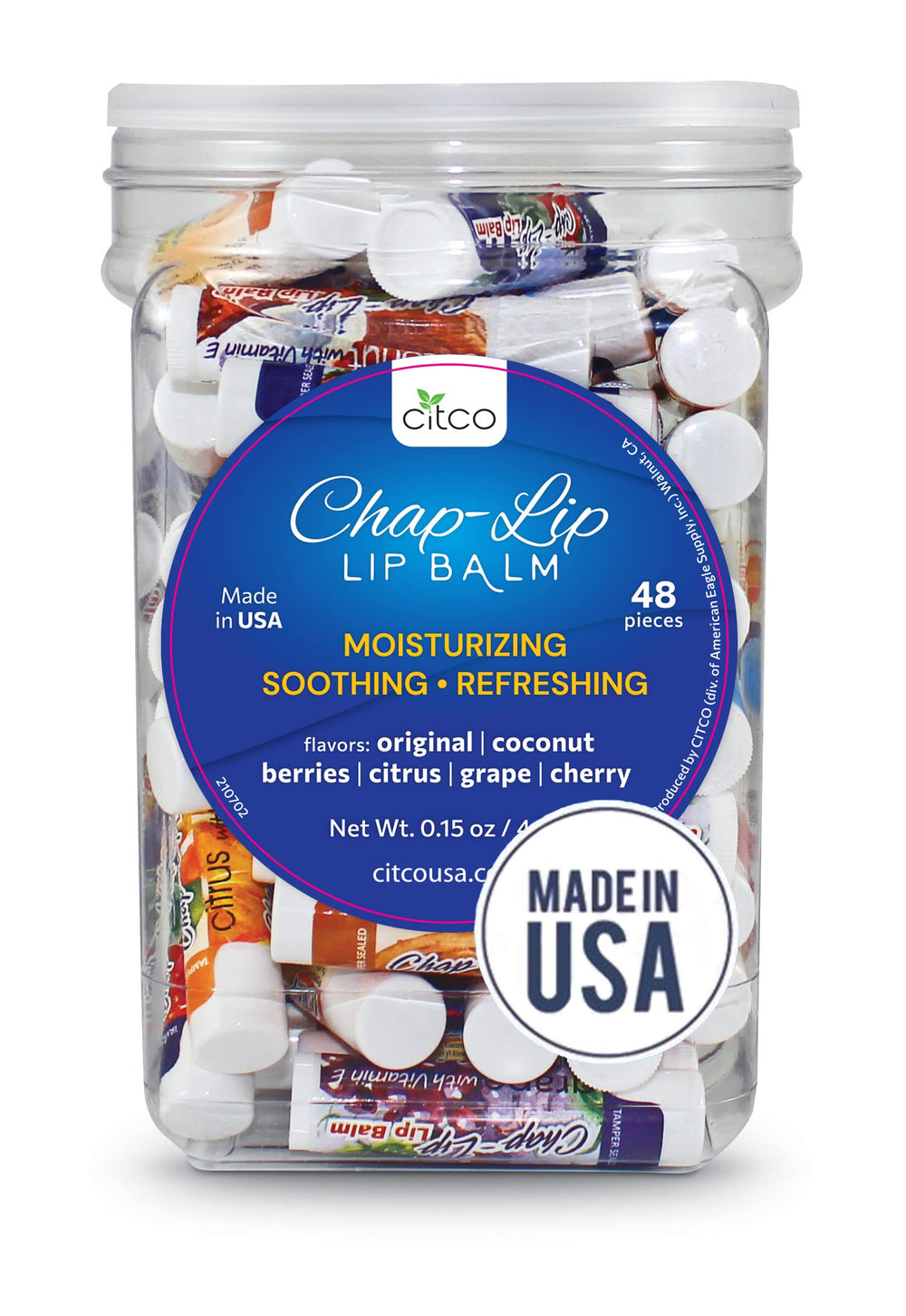 Chap-Lip Lip Balm grape flavor jar for hydrating moisture on lips